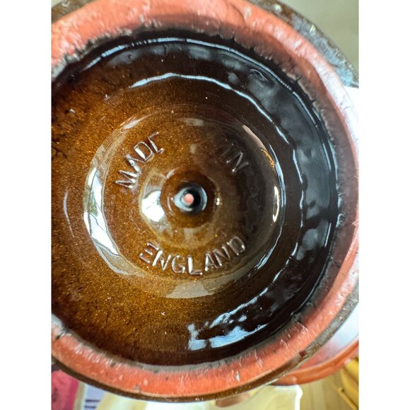 Vintage Alcock Lindley & Bloore Made In England Brown Ceramic Teapot 6" Tall - Picture 4 of 5